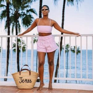 Women's High-Rise Belted Shorts - Future Collective w/Jenee Naylor Light Purple